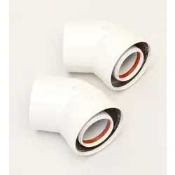 комплектующие-систем-отопления-Отвод коаксиальный 45° M/F Ø60/100, 3318004