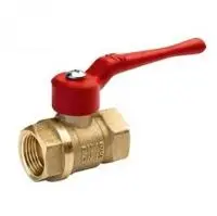 Кран шаровый латунный Ру1,6МПа муфтовый, рычаг, полнопроходной НЗГА