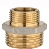 Ниппель переходной латунный никелированный МхМ 2"х1.1/2" (50х40 мм)