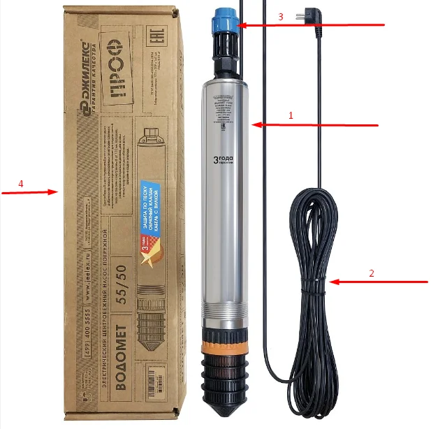 Комплектация Джилекс Водомет Комплектация Джилекс Водомет