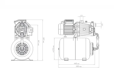 Насосные станции с баком гидрофоры - ДЖАМБО 70/50 П-24 (2.0) Джилекс (3016)