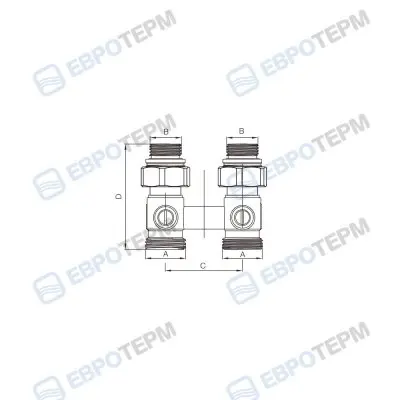 радиаторы-отопления-Набор прямых подключений Profline, XF 60228