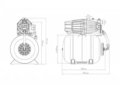 Насосные станции с баком гидрофоры - ДЖАМБО ПРО 70/50 П-50 Джилекс (3122)