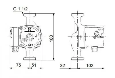 Grundfos UPS 25-60 180 Grundfos UPS 25-60 180