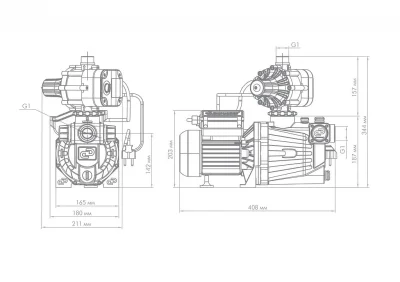 Насосные станции повышения давления - ДЖАМБО 60/35 П-К "Комфорт" (2.0) Джилекс (3034)