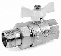 Кран шаровый DN 25 латунный с американкой, STI