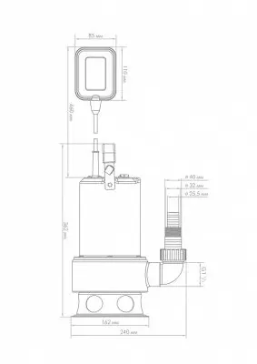 погружные-насосы-ФЕКАЛЬНИК 200/7 Н Джилекс (5305)
