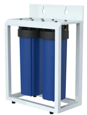 Двойной магистральный фильтр Unicorn FH10 Big Blue DUO 1" UN + ключ + подставка (Синий)