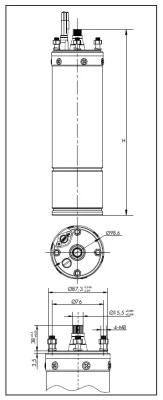 Электродвигатель для скважинного насоса IRCEM 4OS30T