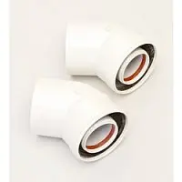 Отвод коаксиальный 45° M/F Ø60/100, 3318004