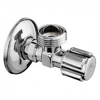 Вентиль угловой/осевой со шпинделем хромированный Ру16 Ду 15х15 наружняя резьба ТЕ-67 Slovarm