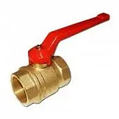 Кран шаровый латунный Ру1,6МПа  муфтовый,  рычаг, неполнопр.