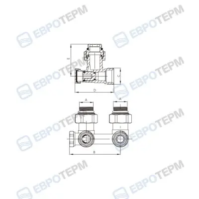 радиаторы-отопления-Набор угловых подключений Profline XF60227