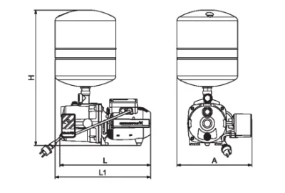 Насосные станции с баком гидрофоры - Grundfos JPD 8-62 PT-V