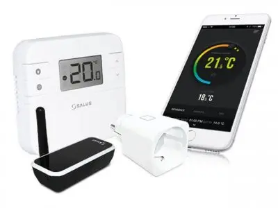 автоматика-для-котлов-отопления-Программируемый беспроводной терморегулятор с управлением через Интернет SALUS RT310iSPE