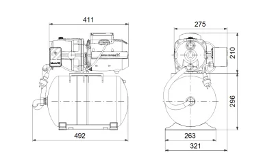 Насосные станции с баком гидрофоры - Grundfos JPA 4-54 PT-H