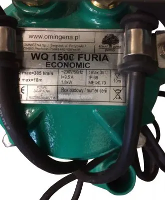 погружные-насосы-Omnigena WQ 1500 FURIA ECONOMIC с измельчителем