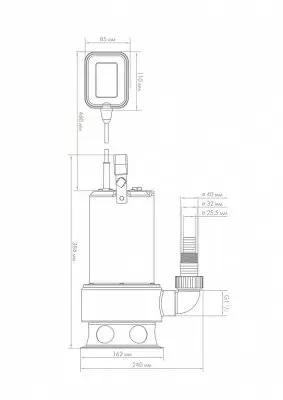 погружные-насосы-ФЕКАЛЬНИК 260/10 Н Джилекс (5306)
