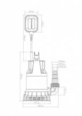 погружные-насосы-Дренажник 220/12 Джилекс (5101)