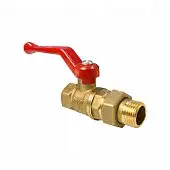 Кран шаровый ДУ 15 (G1/2") Ру 1,6МПа, латунный американка,  рычаг, полнопроходной Valfex