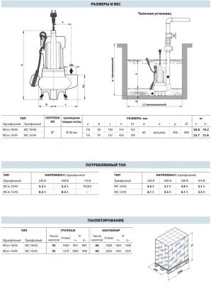 погружные-насосы-Pedrollo  MCm 15/45