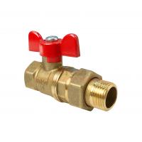 Кран шаровый Ру1,6МПа, латунный с американкой, бабочка, полнопроходной Valfex