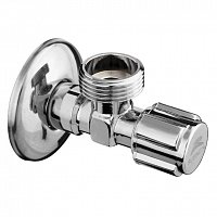 Вентиль угловой/осевой со шпинделем хромированный Ру16 Ду 15х15 наружняя резьба ТЕ-67 Slovarm