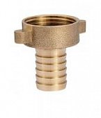 Штуцер латунный с накидной гайкой и уплотнительной прокладкой 3/4"F